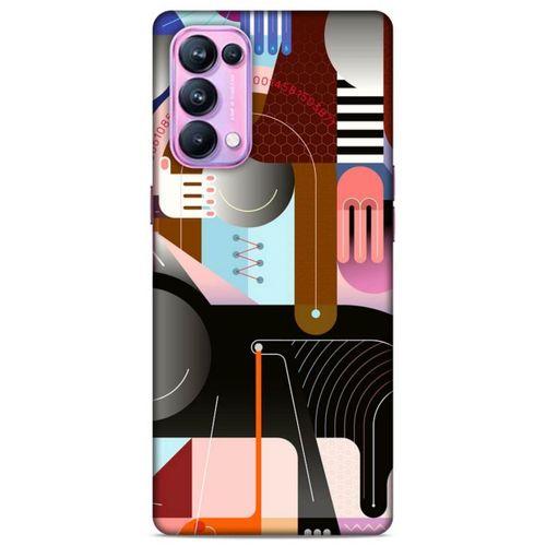 Lopard Oppo Reno 5 Pro 5G Uyumlu Kılıf Soyut Sanat (18) Desenli Telefon Kılıfları