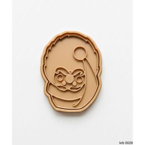 Yuvarlak Cerceveli Noel Baba Hamur Sekillendirici Kalip Kurabiye ve Hamur Kesici Seti