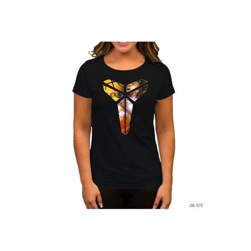 Kobe Bryant Logo 5 Siyah Kadın Tişört