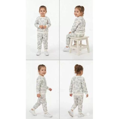 2-3-4-5 Yaş Payet Nakışlı Penye Çocuk Takımı