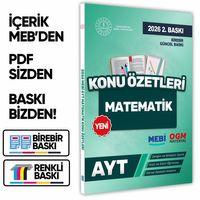 2026 YKS-AYT MEBİ-OGM Matematik Pratik Konu Özet Kitabı RENKLİ A4 Boyut Görsel Destekli BASKI ÜCRETİ