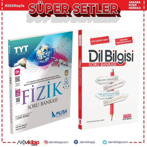 Muba Yayınları TYT Fizik ve AKM Dil Bilgisi Soru Bankası Seti 2 Kitap