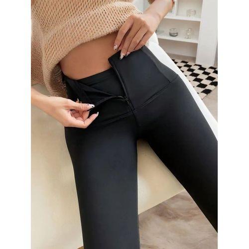 Kadın Yüksek Bel önden Fermuarlı Dalgıç Tayt