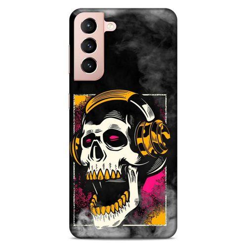 Lopard Samsung Galaxy S21 Uyumlu Kılıf Tattoo's (10) Full Koruma Kılıfı Turuncu