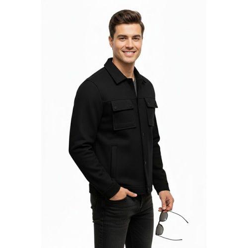 Erkek Siyah Silim Fit Mevsimlik Süet Spor Mont BGL-ST05016