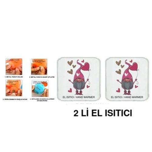 2 Adet Kalpli Noel Cücesi Cep Sobası,El Isıtıcı,Sıcak Su Torbası Pvc  10X9,5Cm