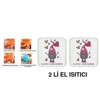 2 Adet Kalpli Noel Cücesi Cep Sobası,El Isıtıcı,Sıcak Su Torbası Pvc  10X9,5Cm