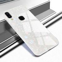 Huawei P20 Lite Kılıf Zore Marbel Cam Silikon