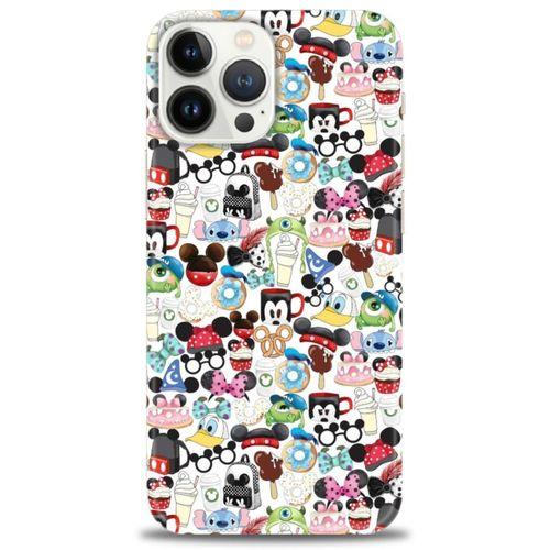 iPhone 14 Pro Max Kılıf HD Baskılı Kılıf - Cartoon + Tam Ekran Koruyucu