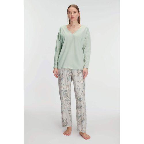 Uzun Kol V Yaka Pijama Takımı