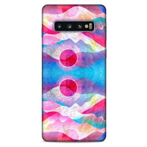 Samsung Galaxy S10 Kılıf Pastel Renkler (20) Koruyucu Kılıf Fuşya Mavi