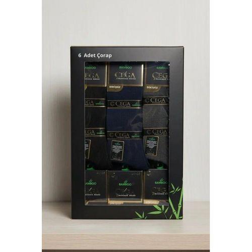 Çega Bambu Erkek Soket Çorap Asorti Renk 6 Adet