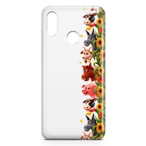 Huawei P Smart 2019 Kılıf Keçi At Eşek Arka Kapak Koruma Desenli Full Koruyucu