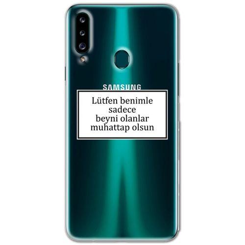 Galaxy A20s Kılıf HD Yazı Baskılı Silikon Arka Kapak - Yazı 14