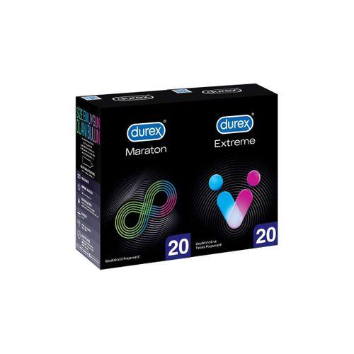 Durex Maraton Geciktiricili 20'li + Extreme 20'li Prezervatif