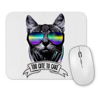 Too Cute To Care Cat Kedi Dj Mouse Pad.jpg