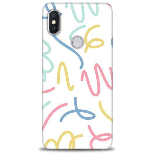 Xiaomi Redmi Note 6 Pro Kılıf HD Baskılı Kılıf - Renkli Çizgiler + Tam Ekran Koruyucu