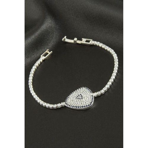 Oval Zirkon Taşlı Çocuk Bileklik 16 cm