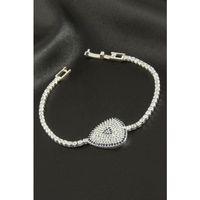 Oval Zirkon Taşlı Çocuk Bileklik 16 cm