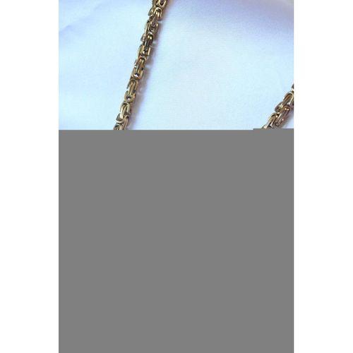 316L Çelik Özel Seri  Gold Renk Kral Zincir Model Erkek Kolye