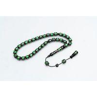 Oltu Taşı ve Yeşil Galalith Çeşmi Bülbül İşlemeli Tespih