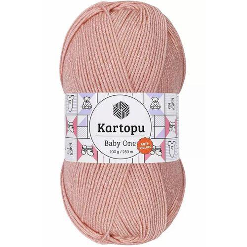 1 Adet Baby One Tüylenmeyen El Örgü İpi Yünü Pudra K258