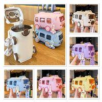 Otobüs Tasarımı Pipetli Su Matarası 500 Ml Alk4648