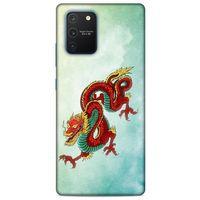 Samsung Galaxy S10 Lite Kılıf Dragons (25) Antişok Kapak Tatoo Sarı Kırmızı Ejderha
