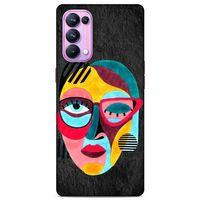 Lopard Oppo Reno 5 Pro 5G Uyumlu Kılıf Sürreal Yüzler ♀ (11) Tam Koruma Baskılı