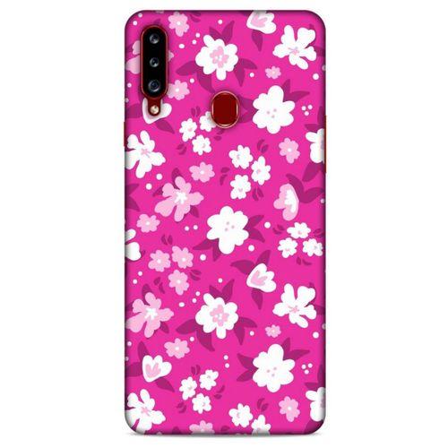Samsung Galaxy A20s Uyumlu Kılıf Pembe Delisi (7) Telefon Kılıfı Çiçekli