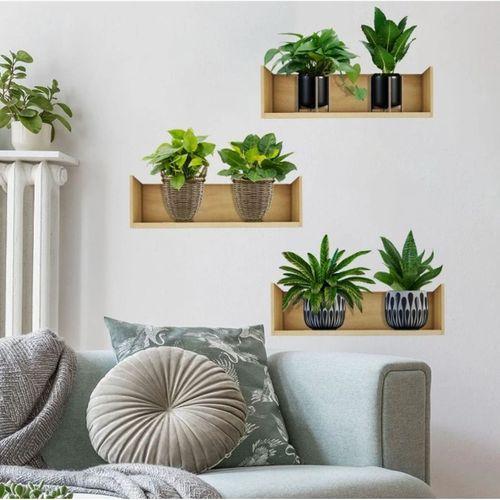 Eğitici Oyuncak Raflı Bitki Tasarımlı Yapışkanlı Sticker 20*30 cm 3lü Set MC-663