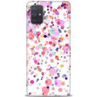 Samsung Galaxy A51 Kılıf HD Baskılı Kılıf - Renkli Benekler + Tam Ekran Koruyucu