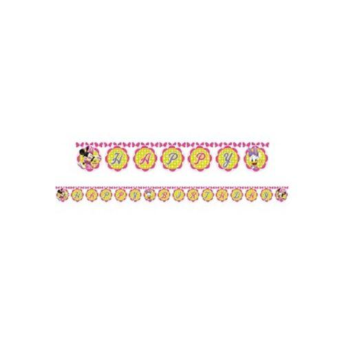MİNNİE HAPPY HELPERS PEMBE FİYONK HAPPY BİRTHDAY BANNER 2.2M