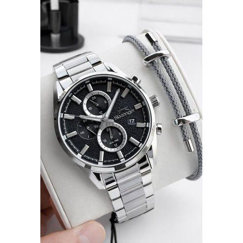 Slazenger İtalyan Tasarım Bileklik Hediyeli 2 Yıl Garantili 10 Atm Çelik Erkek Kol Saat ESL.2515.03