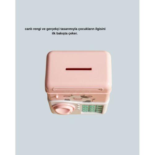 Çocuklar İçin Pembe ATM Görünümlü Elektronik Kumbara