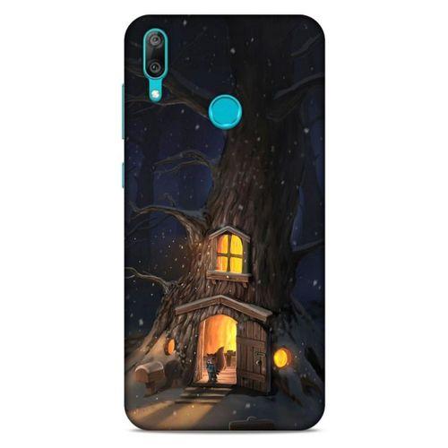 Huawei Y7 Prime 2019 Kılıf Snowix (47) Crystal Flex Kılıf Sarı Kahve