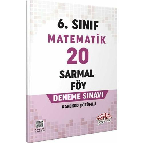 6. Sınıf Matematik 20 Sarmal Föy Deneme Sınavı Editör Yayınları