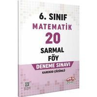 6. Sınıf Matematik 20 Sarmal Föy Deneme Sınavı Editör Yayınları