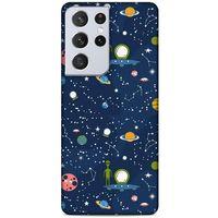 Samsung Galaxy S21 Ultra Uyumlu Kılıf Mavi Delisi (25) Antişok Kapak Space