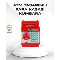 Kırmızı Şifreli Atm Kasa Para Yutan Kumbara