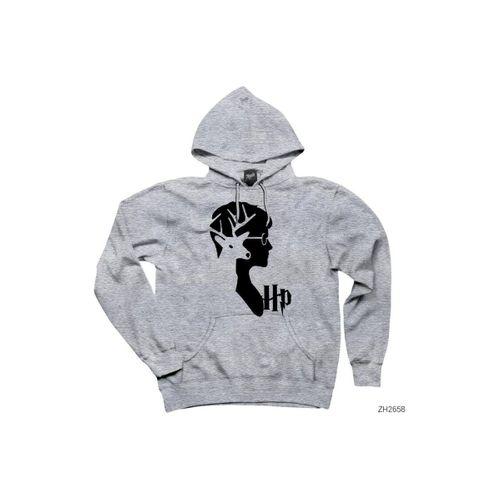 Harry Potter Deer Gri Kapşonlu Sweatshirt Hoodie