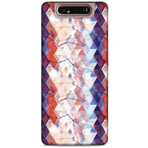 Samsung Galaxy A80 Kılıf Pastel Renkler (3) Kapak Kırmızı Lacivert