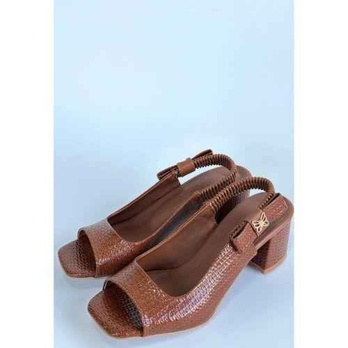 Alessi Kahve Rugan Topuklu Ayakkabı