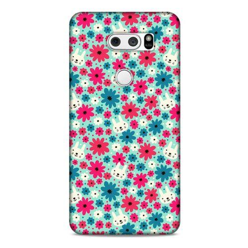 Lopard LG K40S Uyumlu Kılıf Kediler (3) Kapak Çiçek ve Kedi