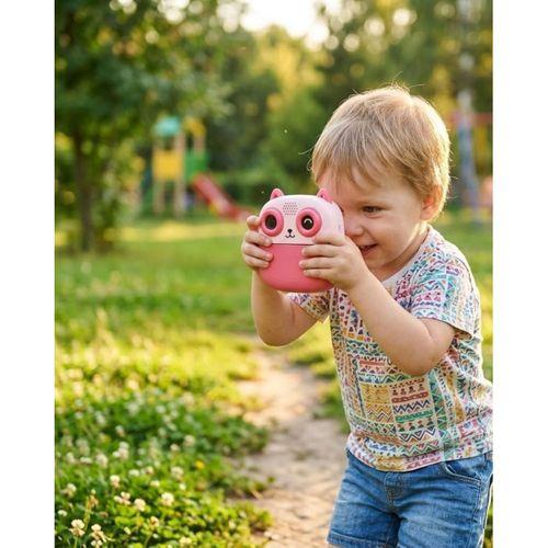 Çocuklar İçin Anında Baskılı Kamera 6 Renk Kalem 5 Rulo Kağıt Hediyeli Eğitici Eğlenceli Fotoğraf Makinesi