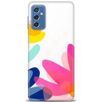Samsung Galaxy M52 5G Kılıf HD Baskılı Kılıf - Çiçekk + Tam Ekran Koruyucu