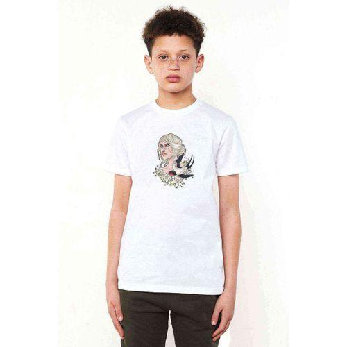Witcher Ciri The Witcher Metal Rock Baskılı Unisex Çocuk Beyaz t-shirt