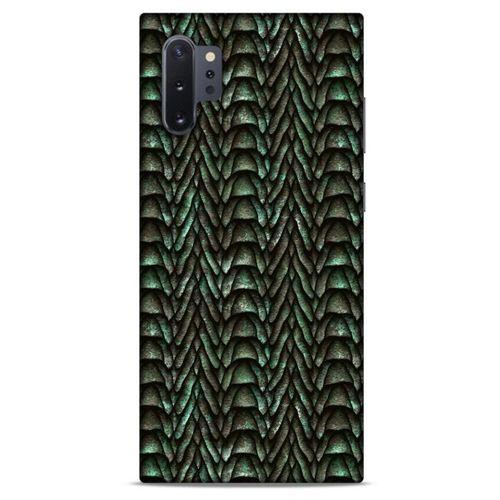 Samsung Galaxy Note 10 Plus Kılıf Dragons (9) Kılıf Ejderha Cilt Açık Yeşil
