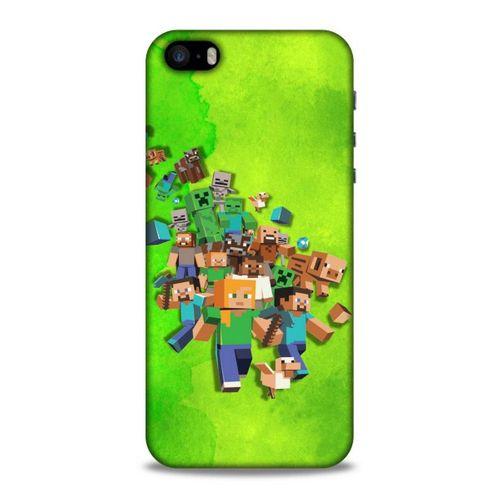 Lopard Apple Iphone 5S Uyumlu Kılıf PiXel (28) Arka Kapak Steve Karakter