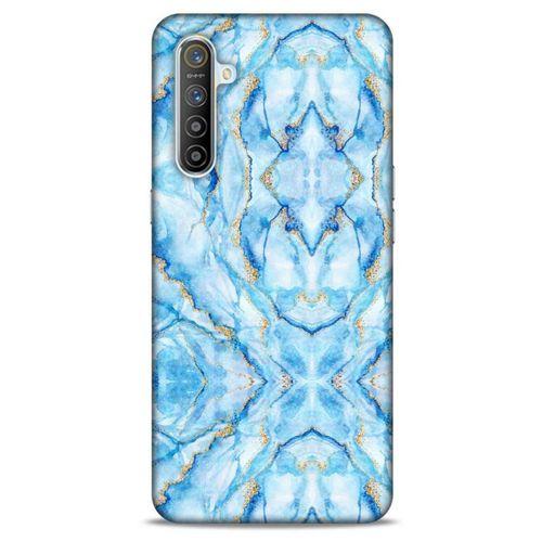 Mermer Desenli (33) Tema Hybrid Kılıf Bebek Mavisi Oppo Realme XT Kılıf